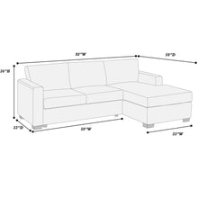 Load image into Gallery viewer, 2 Piece Sectional Sofa With Right Arm Chaise And Left Arm Sofa - Dark Gray
