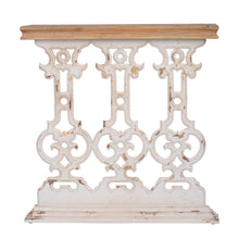 Load image into Gallery viewer, Classic Vintage Wash Console Table With Wood Top - Brown / Antique White
