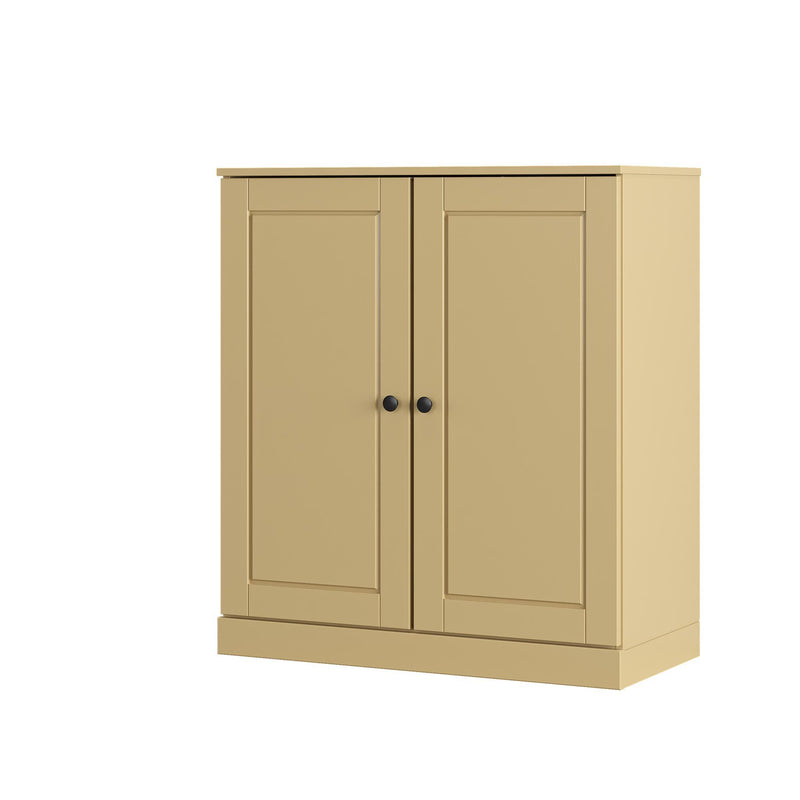 Twenty Pair Solid Woodshoe Storage Cabinet (752363) - Yellow