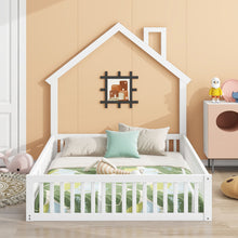 Load image into Gallery viewer, House Platform Bed With Guardrail
