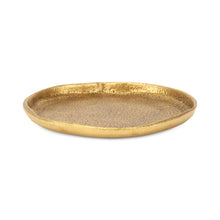 Load image into Gallery viewer, 8" Cast Iron Handmade Round Trinket Tray - Gold
