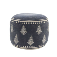 Load image into Gallery viewer, Round Ottoman Cotton - Blue
