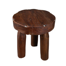 Load image into Gallery viewer, 19" Solid Wood Round End Table - Brown
