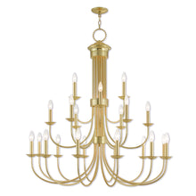 Load image into Gallery viewer, 44" Multi Light Dimmable Chandelier With Shades - Brass
