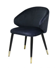 Load image into Gallery viewer, Upholstered Velvet Wing Back Dining Arm Chairs (Set of 2) - Blue

