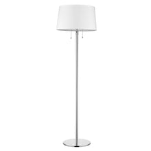 Load image into Gallery viewer, Traditional Shaped Floor Lamp With White Empire Shade - Chrome
