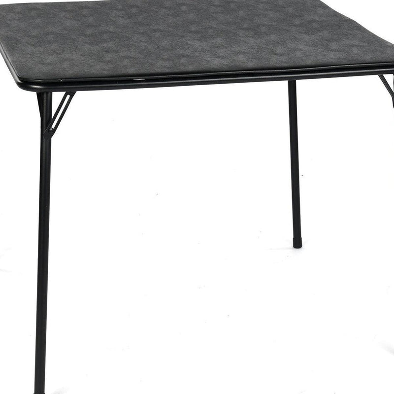 Wood Heavy Duty Plastic And Iron Square Dining Table - Black