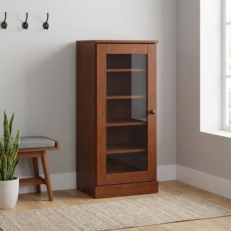 Ten Pair Solid Woodshoe Storage Cabinet (752246) - Coffee