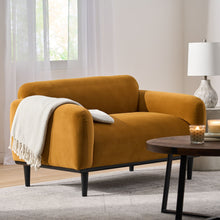 Load image into Gallery viewer, Sway - Upholstered Loveseat With Wood Legs And Round Arms
