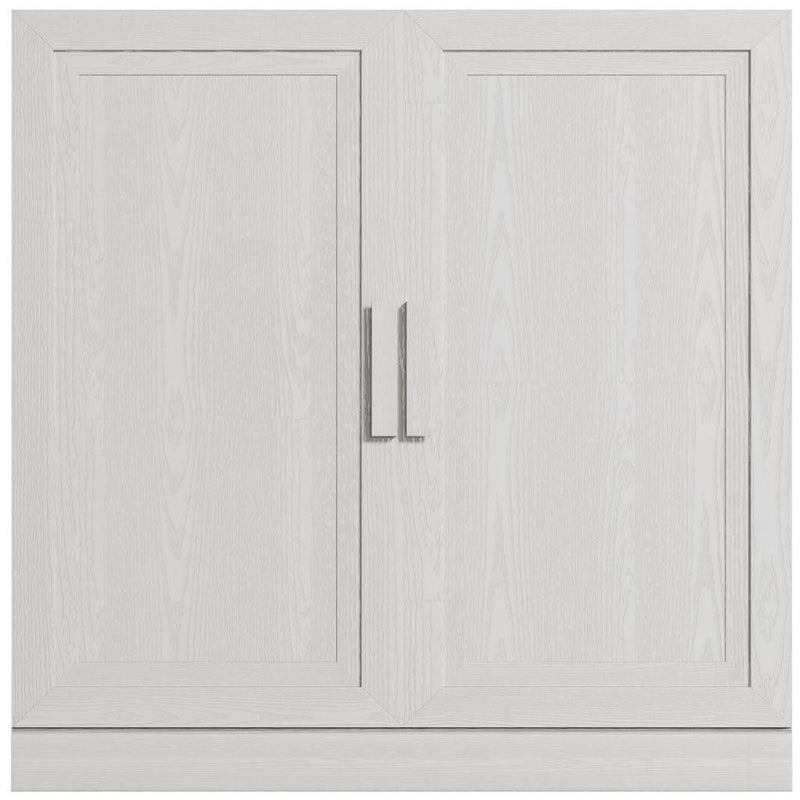 Wood Accent Cabinet - White