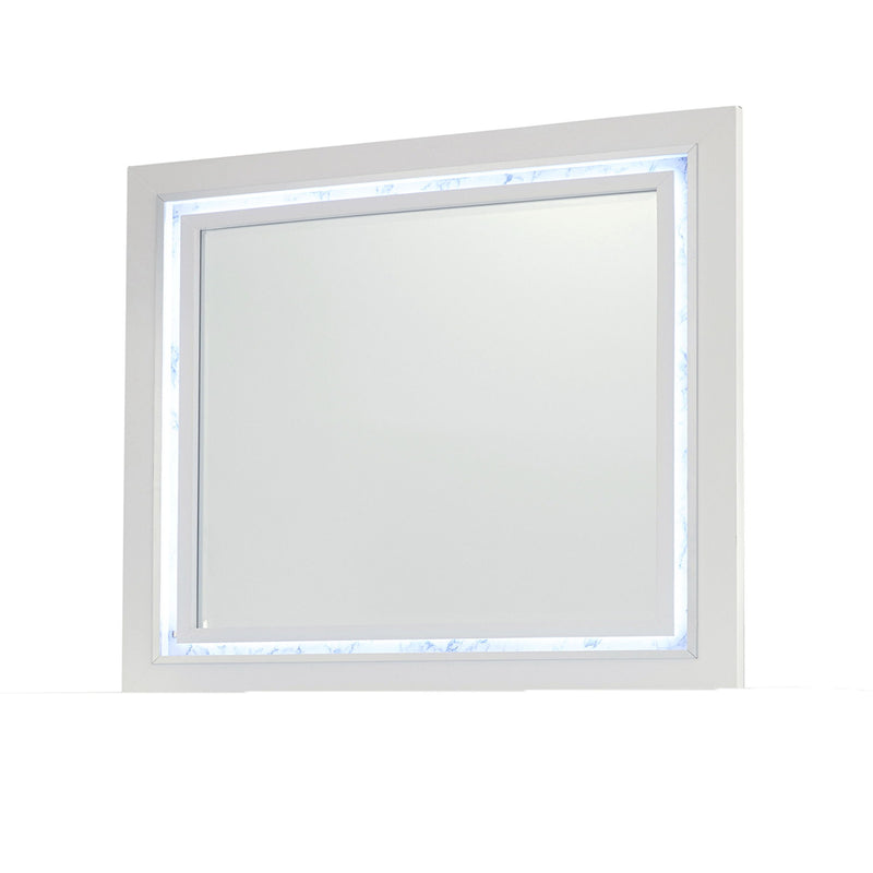 41" Lighted Mounted Accent Mirror - White