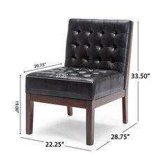 Load image into Gallery viewer, Contemporary Accent Chair With Tufted Waffle Stitch - Black
