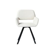 Load image into Gallery viewer, Fabric Steel Dining Arm Chairs (Set of 2) - Beige / Black
