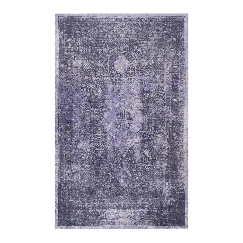Maval - 6' X 9' Washable Area Rug - Anthracite