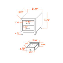Load image into Gallery viewer, Soluto - Nightstand - Gray / Black

