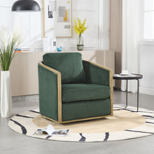 Load image into Gallery viewer, Corduroy Barrel Chair, 360 Degree Swivel
