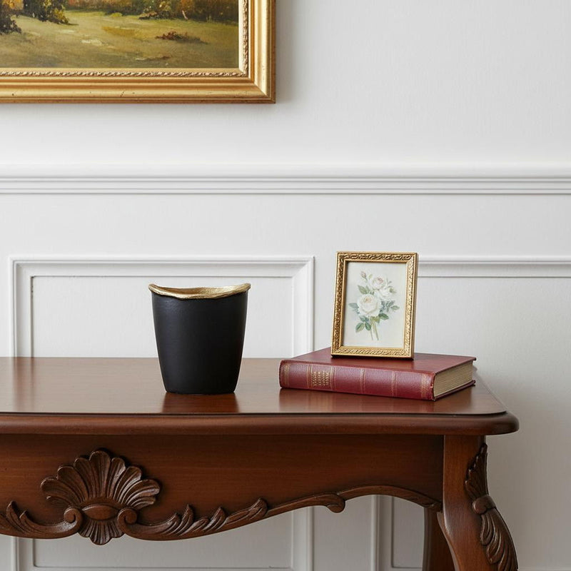 Oval Table Vase (568853) - Black / Gold