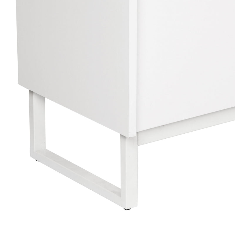 59" Accent Cabinet With Six Shelves - White