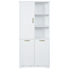Load image into Gallery viewer, Freestanding Tall Storage Cabinet With 2 Tilt Out Hampers
