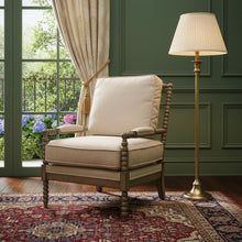Load image into Gallery viewer, Cushion And Natural Beaded Arm Chair - Ivory

