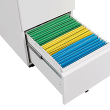 Load image into Gallery viewer, 2 Drawer File Cabinet With Lock, Metal Under Desk Rolling Filing Cabinet Fits Letter / Legal / A4 Size For Home Office, Mobile Filing Cabinet

