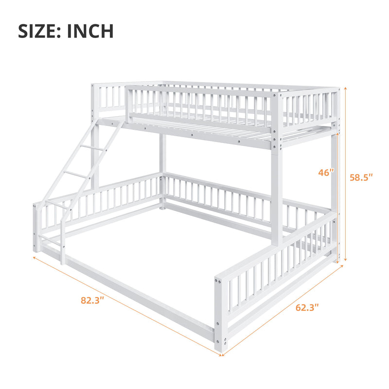 Bunk Bed With Ladder And Safety Guardrails