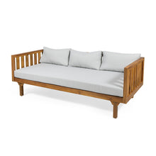 Load image into Gallery viewer, Claremont - 3 Seater Daybed Teak Acacia Wood Water Resistant Cushions
