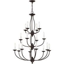 Load image into Gallery viewer, 42" Multi Light Metal Dimmable Chandelier With Shades - Bronze
