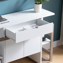 Load image into Gallery viewer, Modernize Kitchen Buffet Organizing Cabinet With 4 Shelves - White / Dark Taupe
