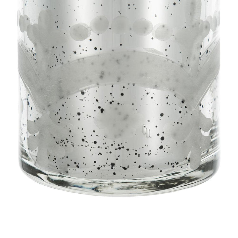 Floral Bottle Table Vase (574270) - Antiqued Silver
