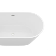Load image into Gallery viewer, Gloss Freestanding Bathtub With Drain, Stand Alone Soaking Tub
