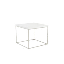 Load image into Gallery viewer, Square End Table - Silver And White
