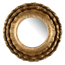 Load image into Gallery viewer, 16" Round Iron Framed Accent Mirror - Gold
