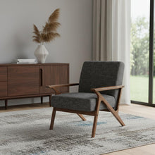Load image into Gallery viewer, Solid Color Arm Chair - Gray And Walnut
