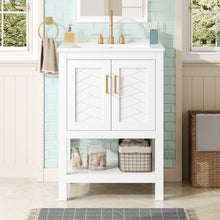 Load image into Gallery viewer, Modern Bathroom Vanity With Elegant Twill Design
