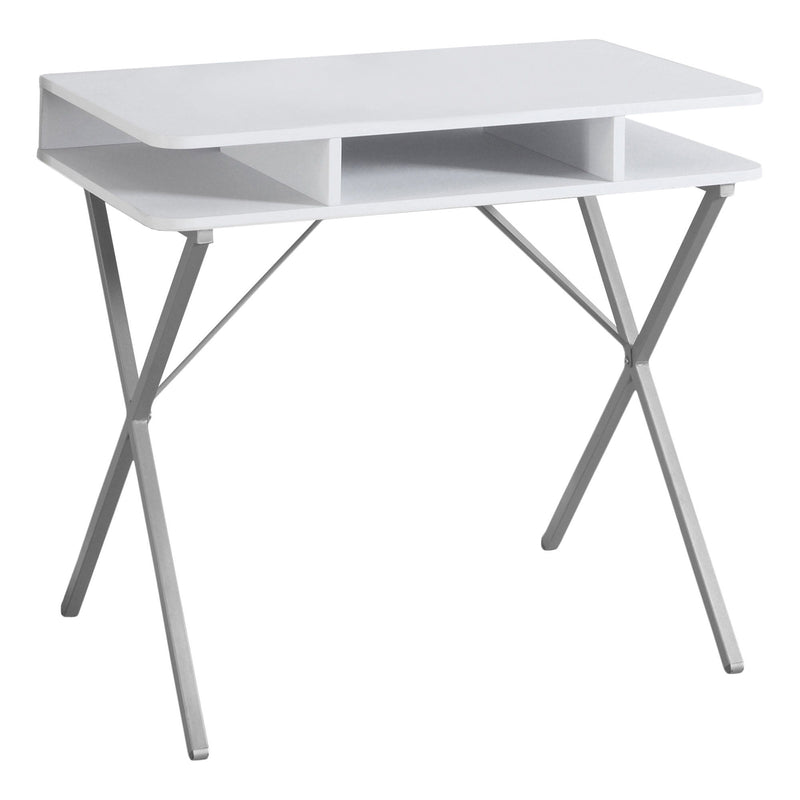 19.8" x 31.5" x 29.8" Computer Desk - White And Silver