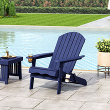 Load image into Gallery viewer, Zenithia - Outdoor Foldable Adirondack Chair With 2 Cup Holders
