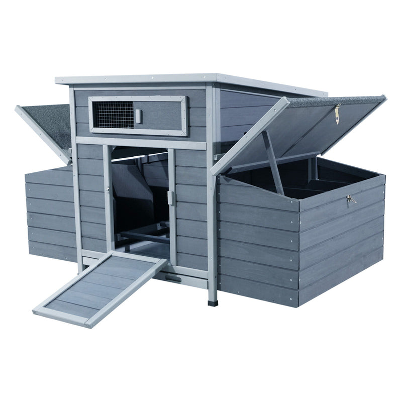 Large Chicken Coop Outdoor Hen House With Dual Nesting Boxes