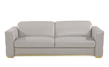 Load image into Gallery viewer, Top Grain Leather Reclining Sofa - Light Gray
