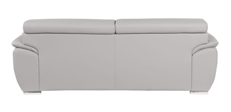 Top Grain Leather Sofa - Light Gray