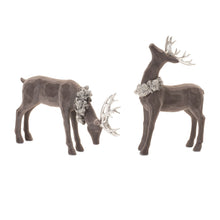 Load image into Gallery viewer, Deer Christmas Figurine (Set of 2) - Gray

