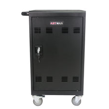Load image into Gallery viewer, Mobile Charging Cart And Cabinet For Tablets Laptops 32-Device - Matt Black
