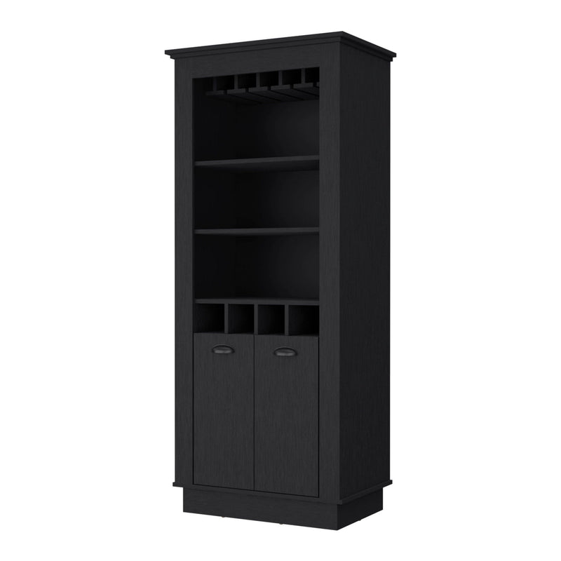 Bar Cabinet With Wine Storage - Black