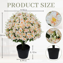 Load image into Gallery viewer, Artificial Snow Lotus Potted Plant, Artificial Floral Decor For Indoor &amp; Outdoor Spaces - White / Pink

