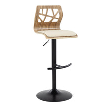 Load image into Gallery viewer, Folia - Mid Century Modern Adjustable Barstool With Swivel With Rounded T Footrest (Set of 2)
