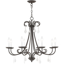 Load image into Gallery viewer, 25" Eight Light Dimmable Chandelier With Shades - Bronze

