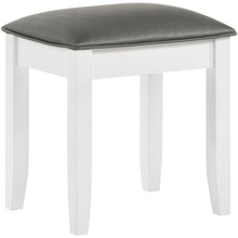 Load image into Gallery viewer, Vanity Stool With Padded Seat - White
