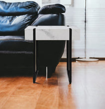 Load image into Gallery viewer, Manufactured Wood And Iron Square End Table - White
