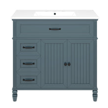 Load image into Gallery viewer, Bathroom Vanity With Sink, 2 Doors 2 Drawers, Freestanding Design
