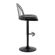 Load image into Gallery viewer, Riley - Farmhouse Adjustable Height Barstool With Swivel With Rounded T Footrest (Set of 2)
